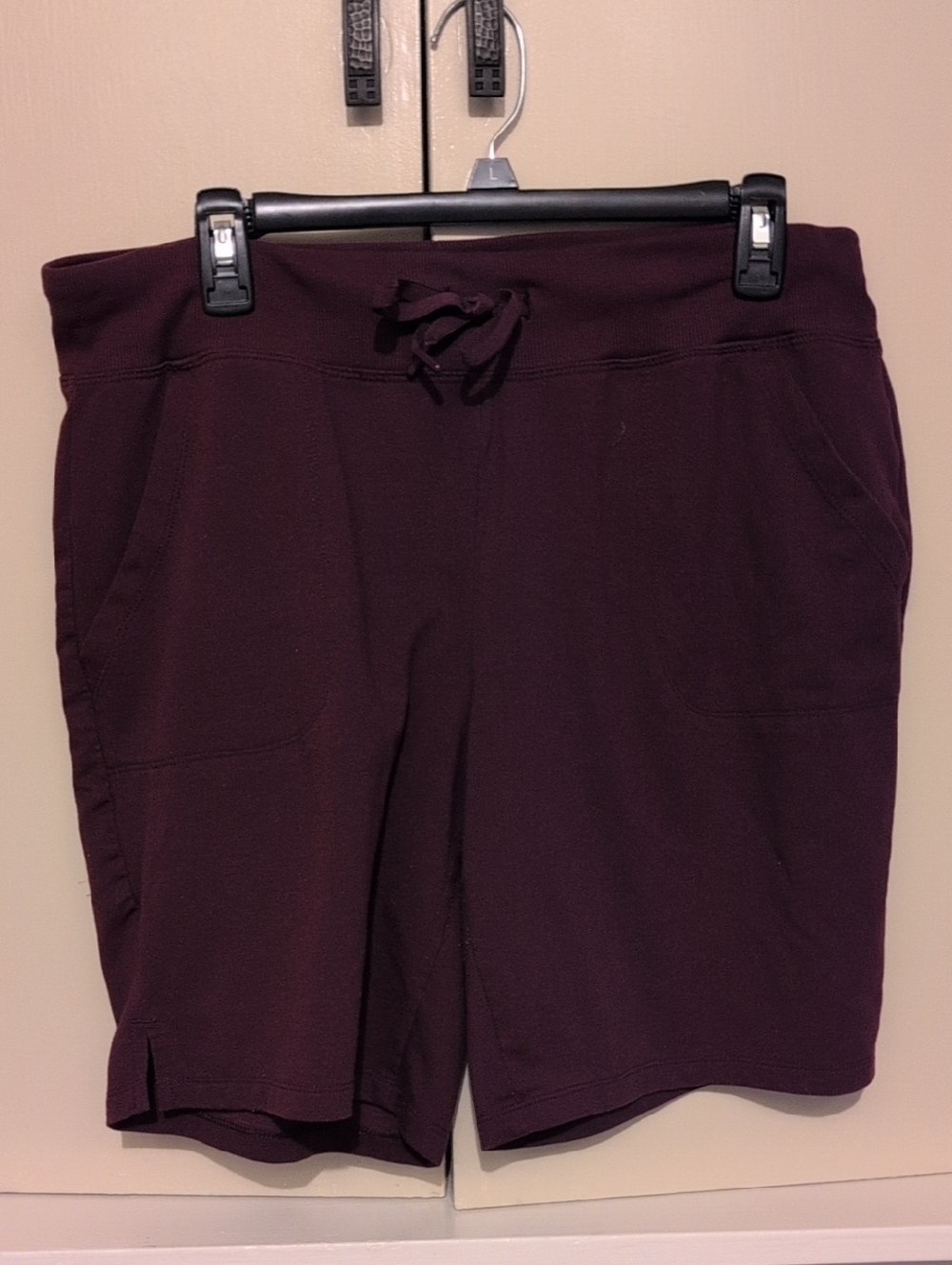 Athletic Works Plum Drawstring Bermuda Shorts